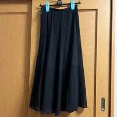 【ユニクロ】ブラック プリーツスカート サイズM