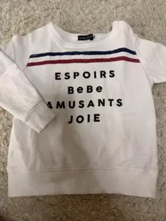 BeBe ホワイトトレーナー 100cm