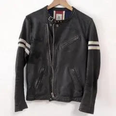 ブラックレザーライダースジャケット