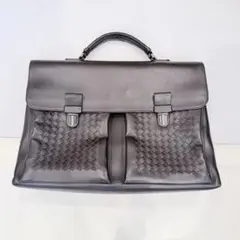BOTTEGA VENETA イントレチャート ビジネスバッグ ブリーフケース黒のサムネイル
