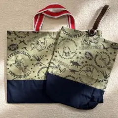 最終値下げ　入園入学セット　小学生男子　ハンドメイド　入学グッズ　手提げ袋上靴袋