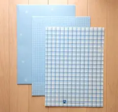A4クリアファイル 3枚セット ブルー