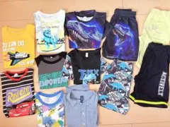 ❤️美品❤️男の子　夏服　まとめ売り　半袖　セットアップ　恐竜　スパンコール　130