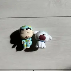 食玩ソフビフィギュア☆クレヨンしんちゃんフレンズ4 しんちゃんとシロのセット