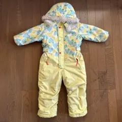 moujonjon 子ども用スキーウェア イエロー ハート型ポケットのサムネイル