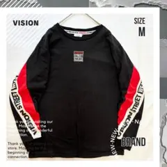 17SS【VISION STREET WEAR】ロゴ　袖プリント　Tシャツ　長袖