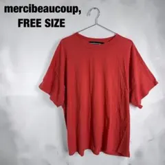 mercibeaucoup, 半袖Tシャツ レッド系 フリーサイズ ユニセックスのサムネイル