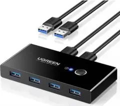 UGREEN 切替器 3.0 高速転送 USB 切り替え PC2台用