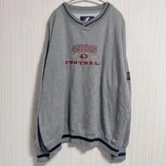 マジェスティック 刺繍 スウェット Vネック 長袖 リブ ビッグサイズ 灰のサムネイル