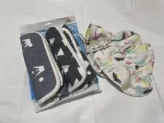新品含む 抱っこ紐よだれカバー＆ベビー帽子セット 洗い替え用 春夏 バラ売り可
