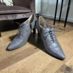 銀座かねまつ、AQUA BELL チャコール色　ブーツ　23.0cm