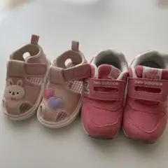 new balance 996 ピンク ベビーシューズ　女の子　サンダル　2点