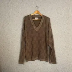 Armani Jeans アルマーニジーンズ vネック ニット チェック 90sのサムネイル