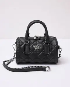 michellMacaron ミシェルマカロン キルティングミニボストン 黒