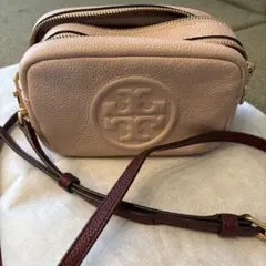 Tory Burch ピンク レザー ショルダーバッグ