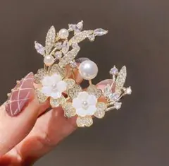 ❤️新品未使用❤️パール ブローチ コサージュ 真珠 卒業式 入学式 ゴールド 桜