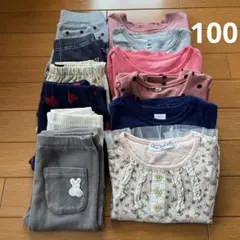 女の子 100 長袖 トップス ボトムス 12点セット まとめ売り 保育園
