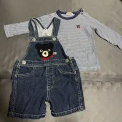 DOUBLE.B デニムオーバーオール F