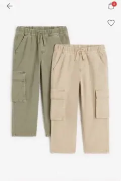 H&M ジョガーパンツ 2色セット 130
