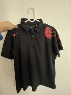 Mizuno ポロシャツ ブラック/レッド　Lサイズ