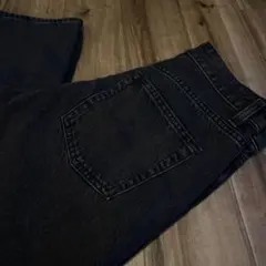 GUバレルレッグジーンズM美品ブラックジーンズ