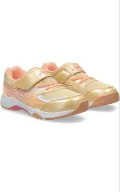 レーザービーム　asics キッズスニーカー ベージュ/オレンジ