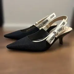 JADIOR ブラック ポインテッドトゥパンプス