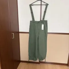 Samansa Mos2 サスペンダー付パンツ オリーブグリーン　新品未使用