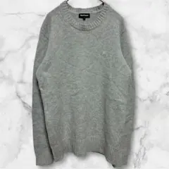 【ポールスチュアート】 メンズ 長袖ニットセーター グレー ロゴ刺繍 46サイズ