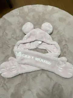 はるな様専用　ディズニーのマフラー：フード付き　ピンク、ブルー　2点セット