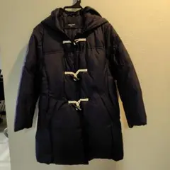 COMME CA ISM フード付き中綿ダッフルコート 140A ネイビー