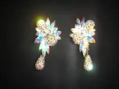 ラインストーンイヤリング！キラキラボールルーム競技ダンスデモパーティードレスのサムネイル