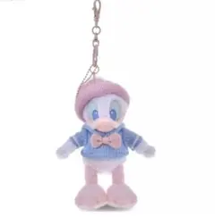 ドナルド ぬいぐるみキーホルダー・キーチェーン ピンク×ブルー