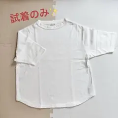 FORK&SPOON　ボトルネック5分袖Tシャツ　ホワイトのサムネイル