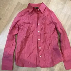 エディーバウアー　PXS ピンク　シャツ　ストライプ　春　新生活　リクルート