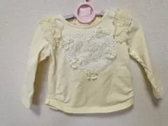 メゾピアノ mezzo piano イエロー カットソー 長袖tシャツ 90cm