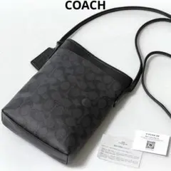 美品 COACH シグネチャー 本革 サコッシュ ランヤード ケアカードのサムネイル