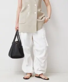 ARMY TWILL アーミーツイルナイロンドロストカーゴパンツ ホワイト