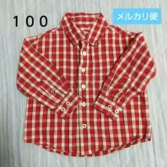 チェック柄シャツ 100cm