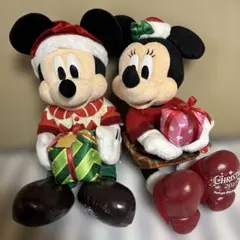 ディズニーランド クリスマス　2017 ミッキー　ミニーぬいぐるみ　タグ付き