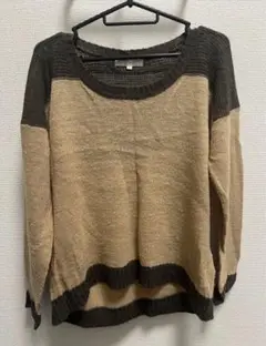 39 grove グローブ　ニット　ベージュ ブラウン Mサイズ　羊毛　アルパカ