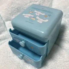 シナモロール　2段ミニチェスト　収納ケース　卓上小物入れ　　アクセサリーケース