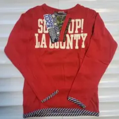 JUNK STORE 赤 長袖カットソー 140cm