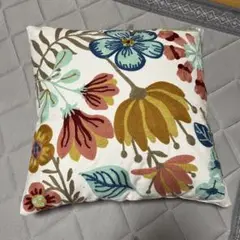 花柄刺繍クッションカバー 45cm カバーのみ