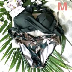 新品未使用 タグ付きCICIBELLA 水着M 花柄 ビキニ セパレート2WAYのサムネイル