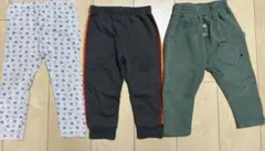 キッズパンツ3本セット 綿素材 カジュアル 子供用ズボン 90cm