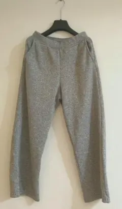 UNIQLOパンツ　グレーワイドパンツ　裏起毛　スウェット　ルームウェア