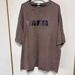 AYKA グラフィック Tシャツ ブラウン ビッグシルエット