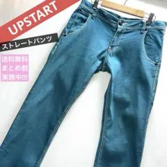 ✨️【UPSTART】アップスタート メンズ ストレートカラーデニム ターコイズのサムネイル