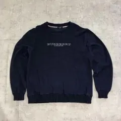 BURBERRY バーバリー 刺繍ロゴ コットンニット スウェット ネイビー Mのサムネイル